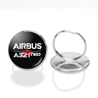 Amazing Airbus A321neo aviation ring in stainless steel.