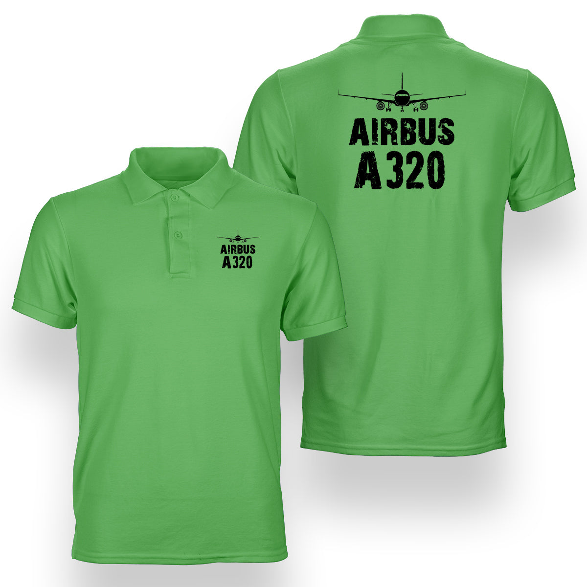 Airbus A320 & Plane Designed Double Side Polo T-Shirts