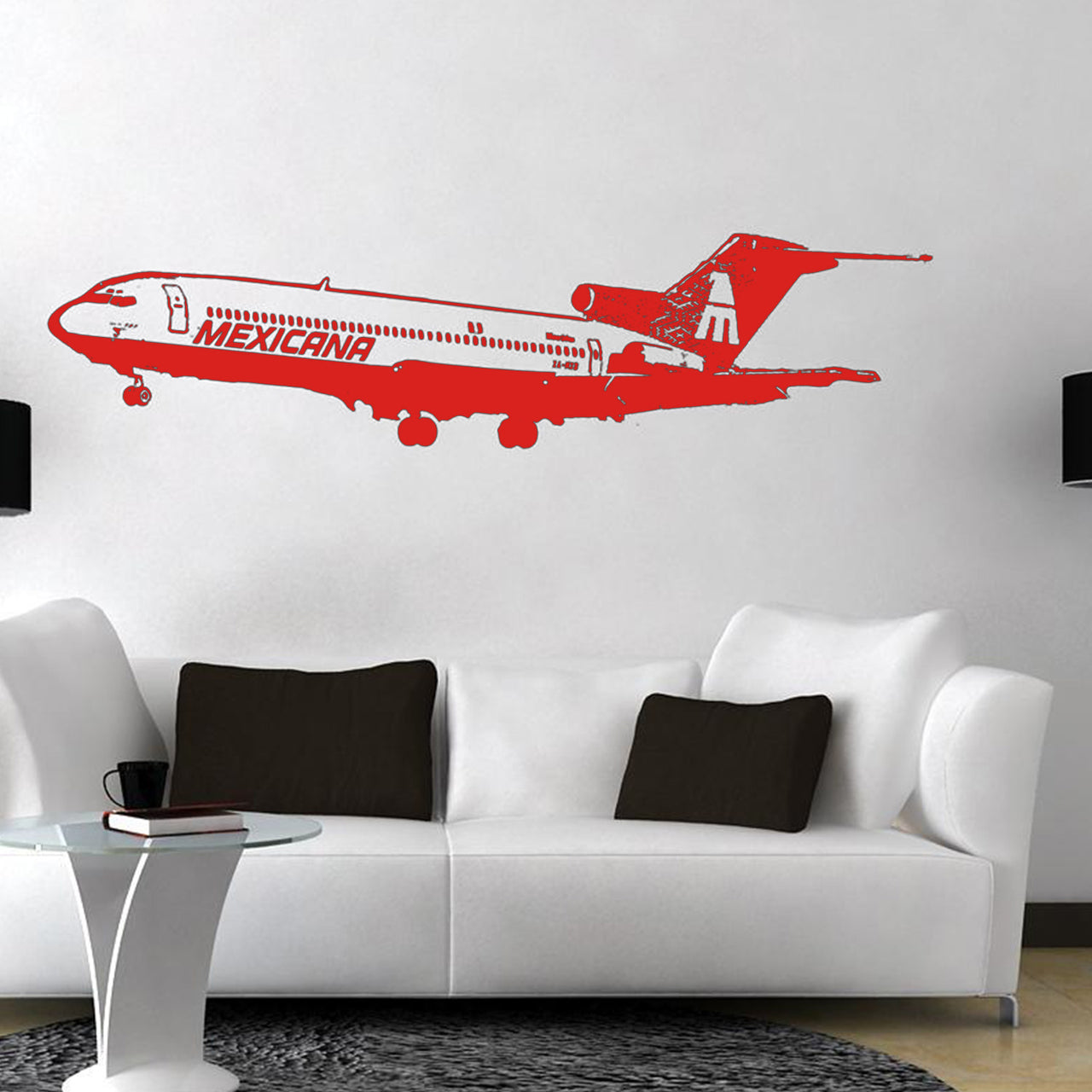 Landing Mexicana's Aircraft Designed Wall Sticker