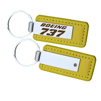 Thumbnail for Boeing 737 & Text Faux Leather Key Chains