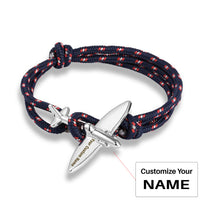 Thumbnail for (Edition 4) - Thinner & Small Airplane Designed Bracelets Silver (Adjustable)