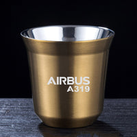 Thumbnail for Airbus A319 & Text Designed Double Wall Stainless Steel Coffee Mugs