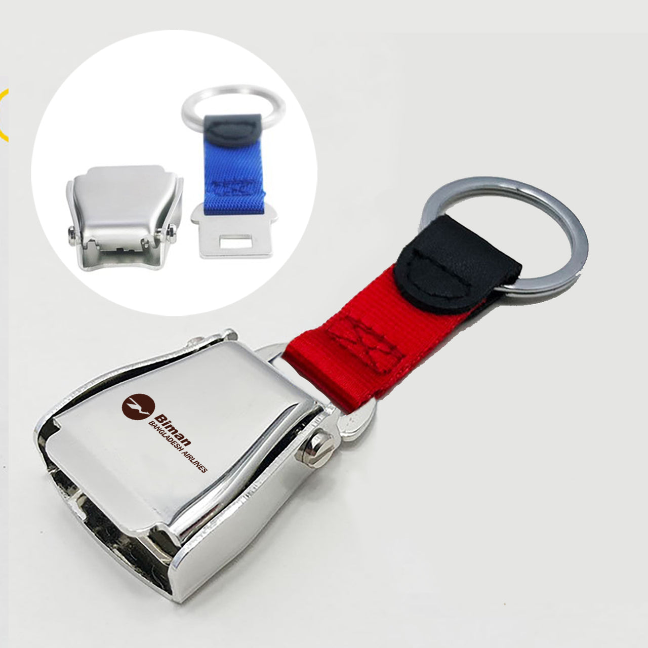 Biman Bangladesh Airplane Seat Belt Key Chains