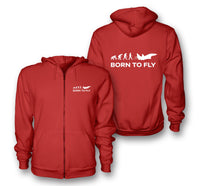 Thumbnail for Born To Fly Military Designed Zipped Hoodies
