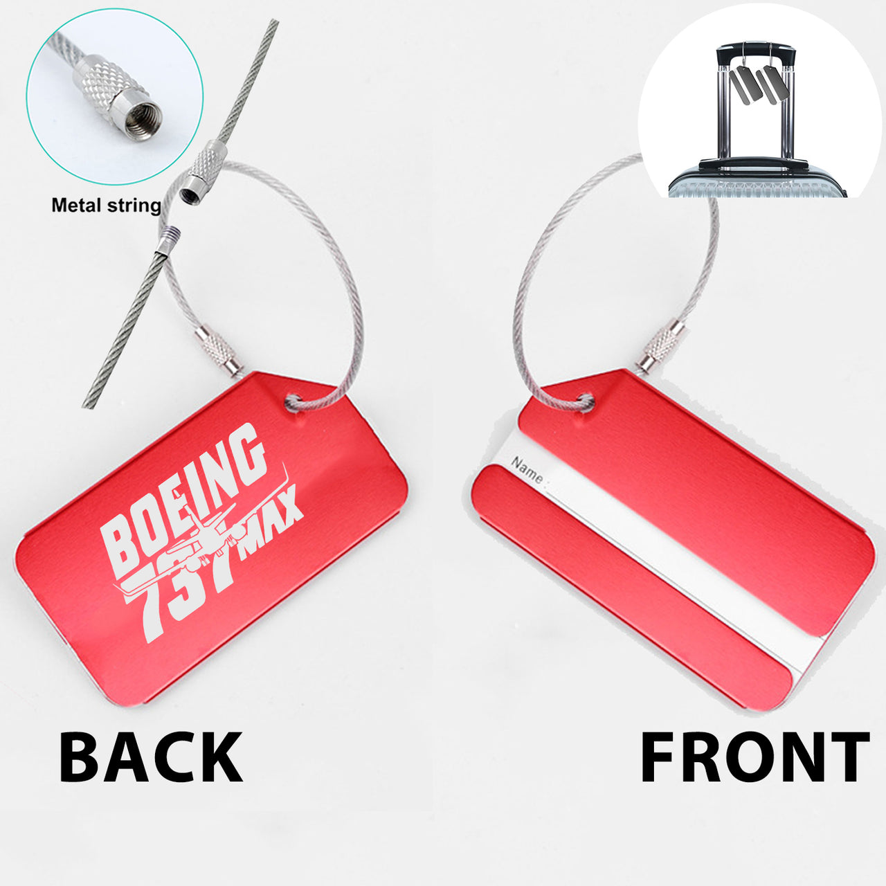 Amazing 737 Max Designed Fashion Metal Luggage Tags