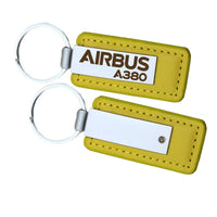 Thumbnail for Airbus A380 & Text Faux Leather Key Chains