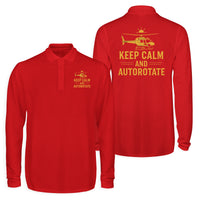 Thumbnail for Keep Calm and Autorotate Designed Long Sleeve Polo T-Shirts (Double-Side)
