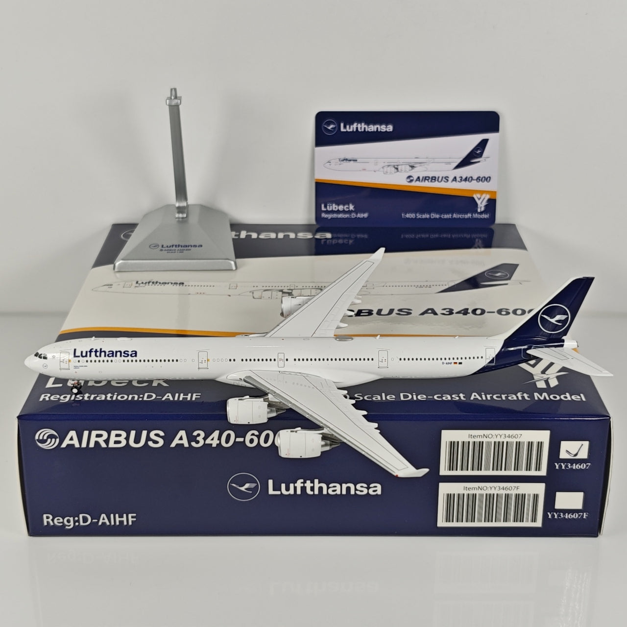 Lufthansa Germany Airbus A340-600 Airplane Model 1/400 Scale
