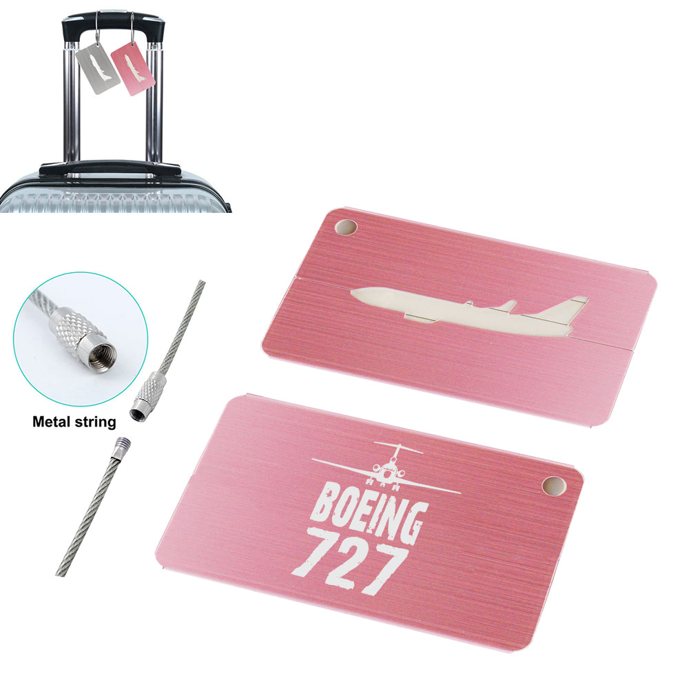 Boeing 727 & Plane Designed Aluminum Airplane Luggage Tags