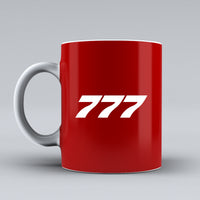 Thumbnail for 777 Flat Text Designed Ceramic White Mugs
