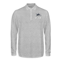 Thumbnail for The McDonnell Douglas F18 Designed Long Sleeve Polo T-Shirts