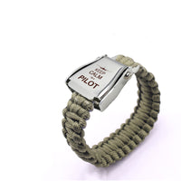 Thumbnail for Pilot (777 Silhouette) Design Airplane Seat Belt Bracelet