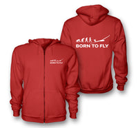 Thumbnail for Born To Fly Glider Designed Zipped Hoodies