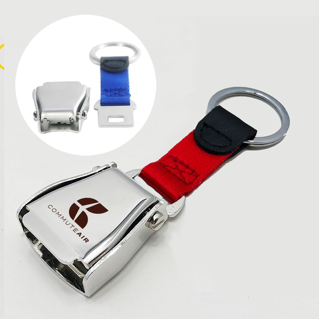 CommuteAir Airplane Seat Belt Key Chains