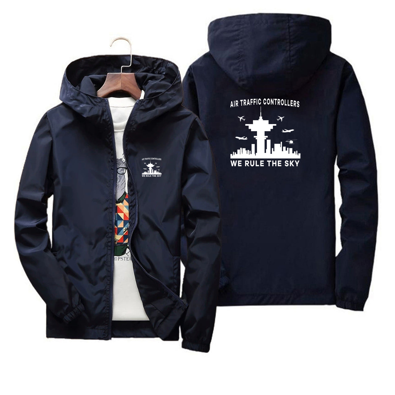 Air Traffic Controllers - We Rule The Sky Designed Thin Windbreaker Jackets