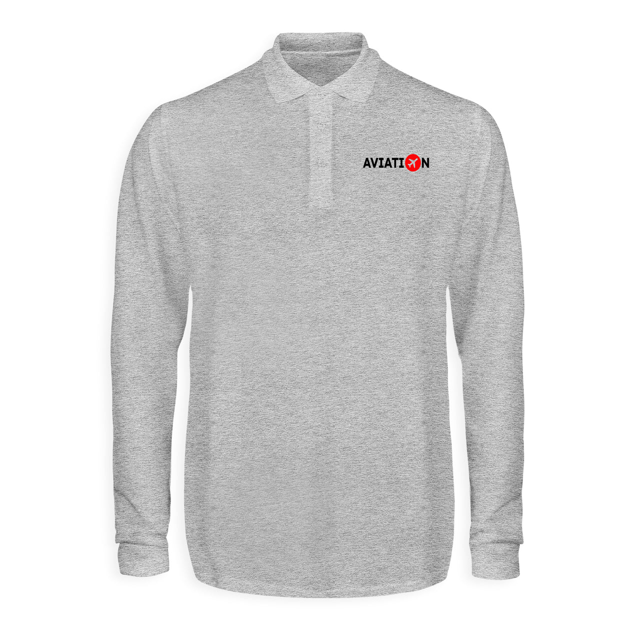 Aviation Designed Long Sleeve Polo T-Shirts
