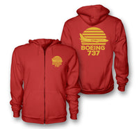 Thumbnail for Retro Boeing 737 Designed Zipped Hoodies