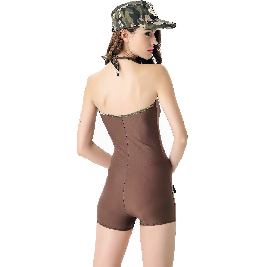 One-piece Camouflage Female Pilot & Aviator Jumpsuit for WOMEN (Halloween)