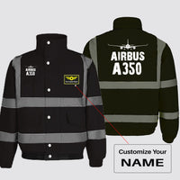 Thumbnail for Airbus A350 & Plane Designed Reflective Winter Jackets