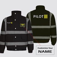 Thumbnail for Pilot & Stripes (3 Lines) Designed Reflective Winter Jackets