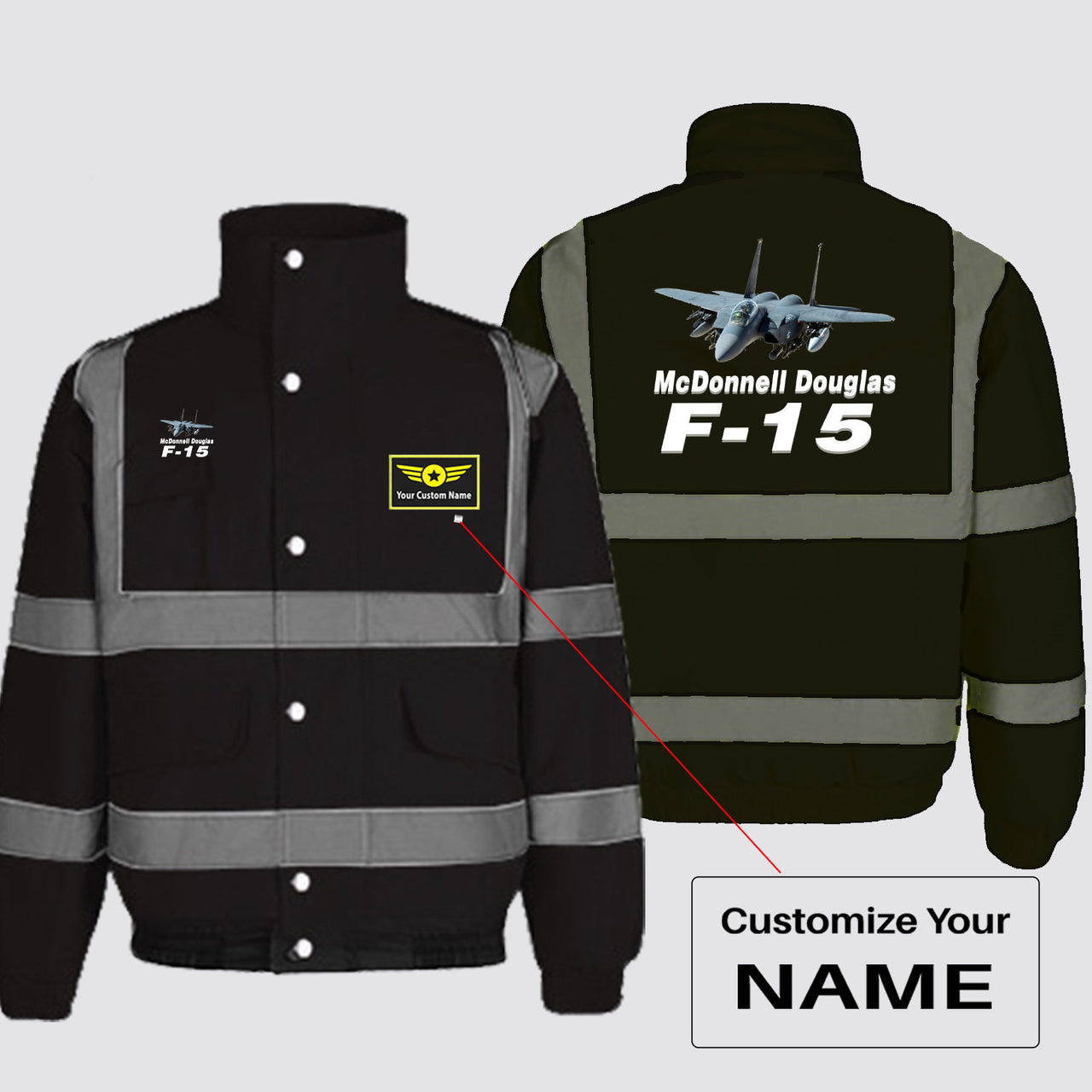 The McDonnell Douglas F15 Designed Reflective Winter Jackets