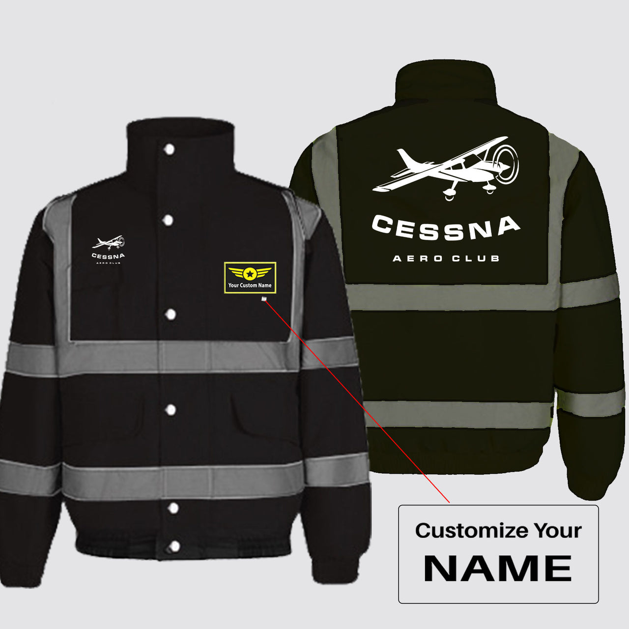 Cessna Aeroclub Designed Reflective Winter Jackets