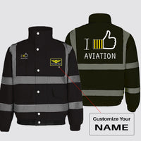Thumbnail for I Like Aviation Designed Reflective Winter Jackets