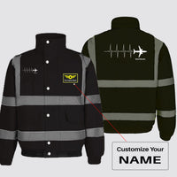 Thumbnail for Aviation Heartbeats Designed Reflective Winter Jackets