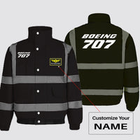 Thumbnail for Boeing 707 & Text Designed Reflective Winter Jackets