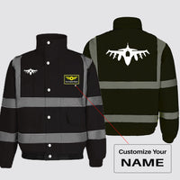 Thumbnail for Fighter Jet 16 Silhouette Designed Reflective Winter Jackets