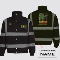 Thumbnail for Fighter Machine Designed Reflective Winter Jackets