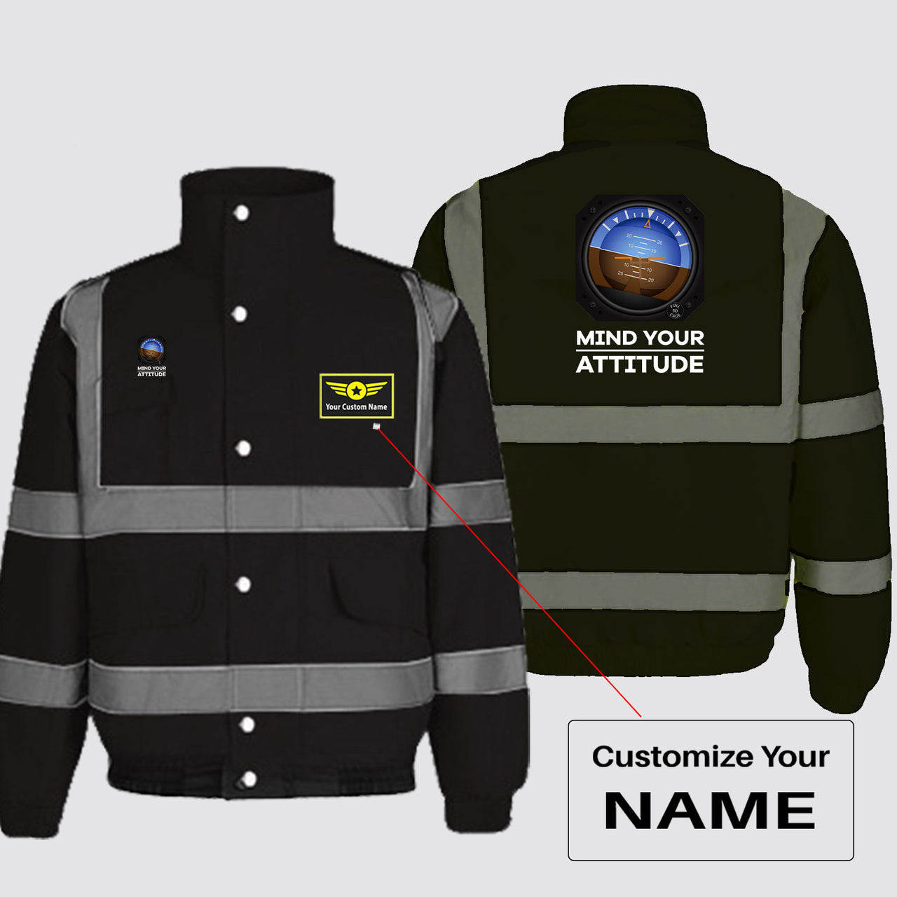 Mind Your Attitude Designed Reflective Winter Jackets