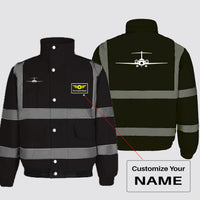 Thumbnail for Boeing 717 Silhouette Designed Reflective Winter Jackets