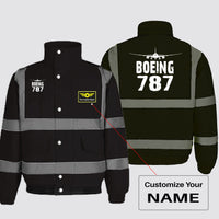 Thumbnail for Boeing 787 & Plane Designed Reflective Winter Jackets