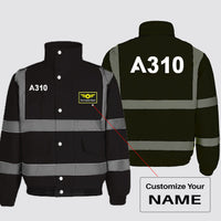 Thumbnail for A310 Flat Text Designed Reflective Winter Jackets