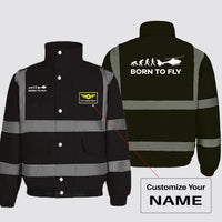 Thumbnail for Born To Fly Helicopter Designed Reflective Winter Jackets