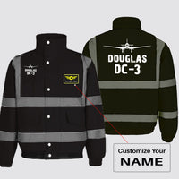Thumbnail for Douglas DC-3 & Plane Designed Reflective Winter Jackets