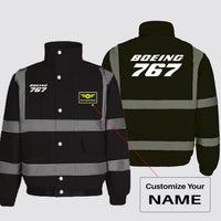 Thumbnail for Boeing 767 & Text Designed Reflective Winter Jackets