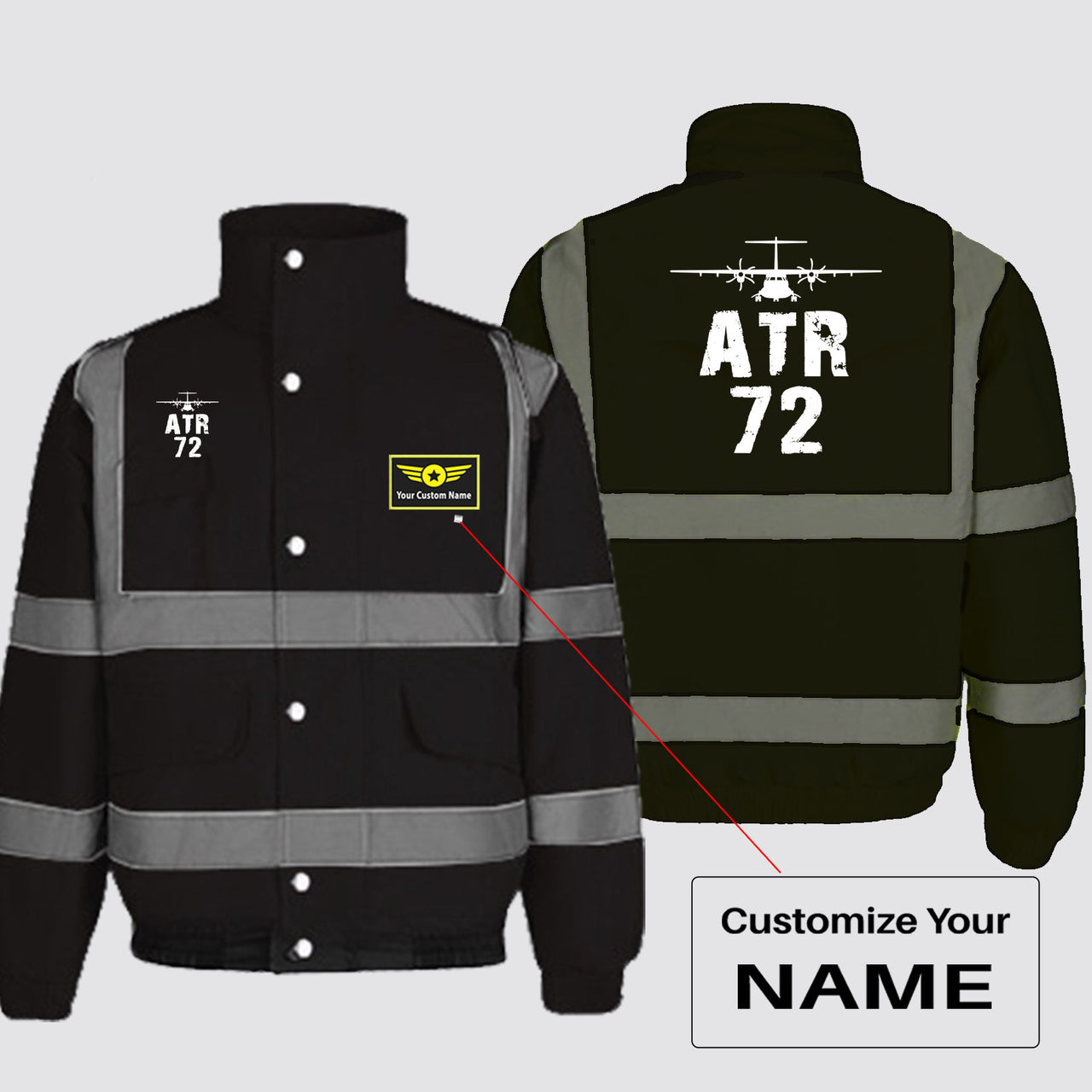 ATR-72 & Plane Designed Reflective Winter Jackets