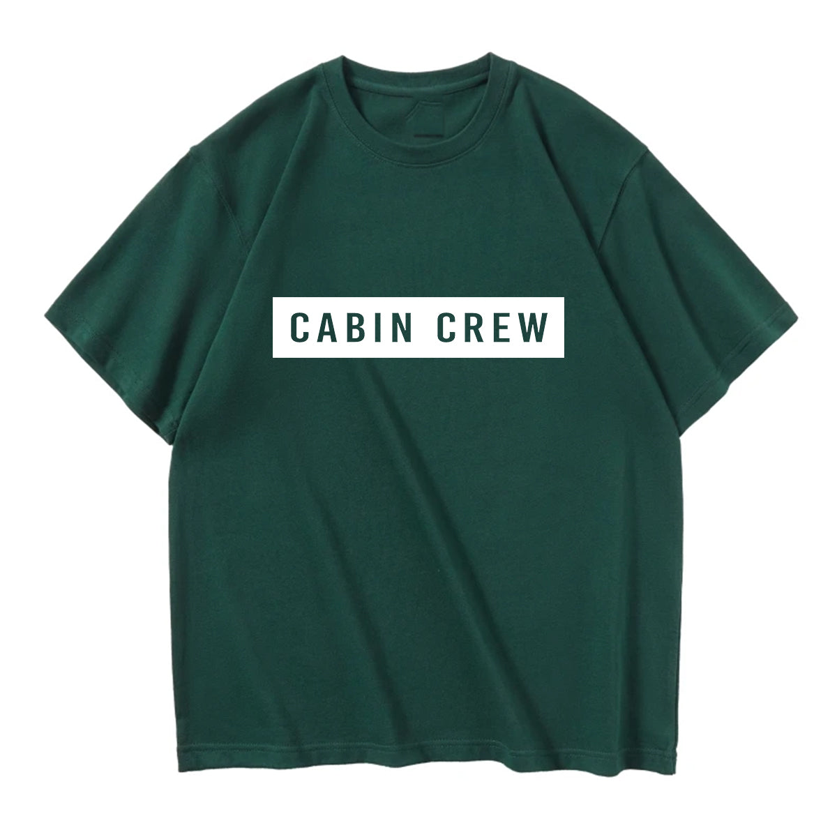 Cabin Crew Text Designed Relax Fit T-Shirts
