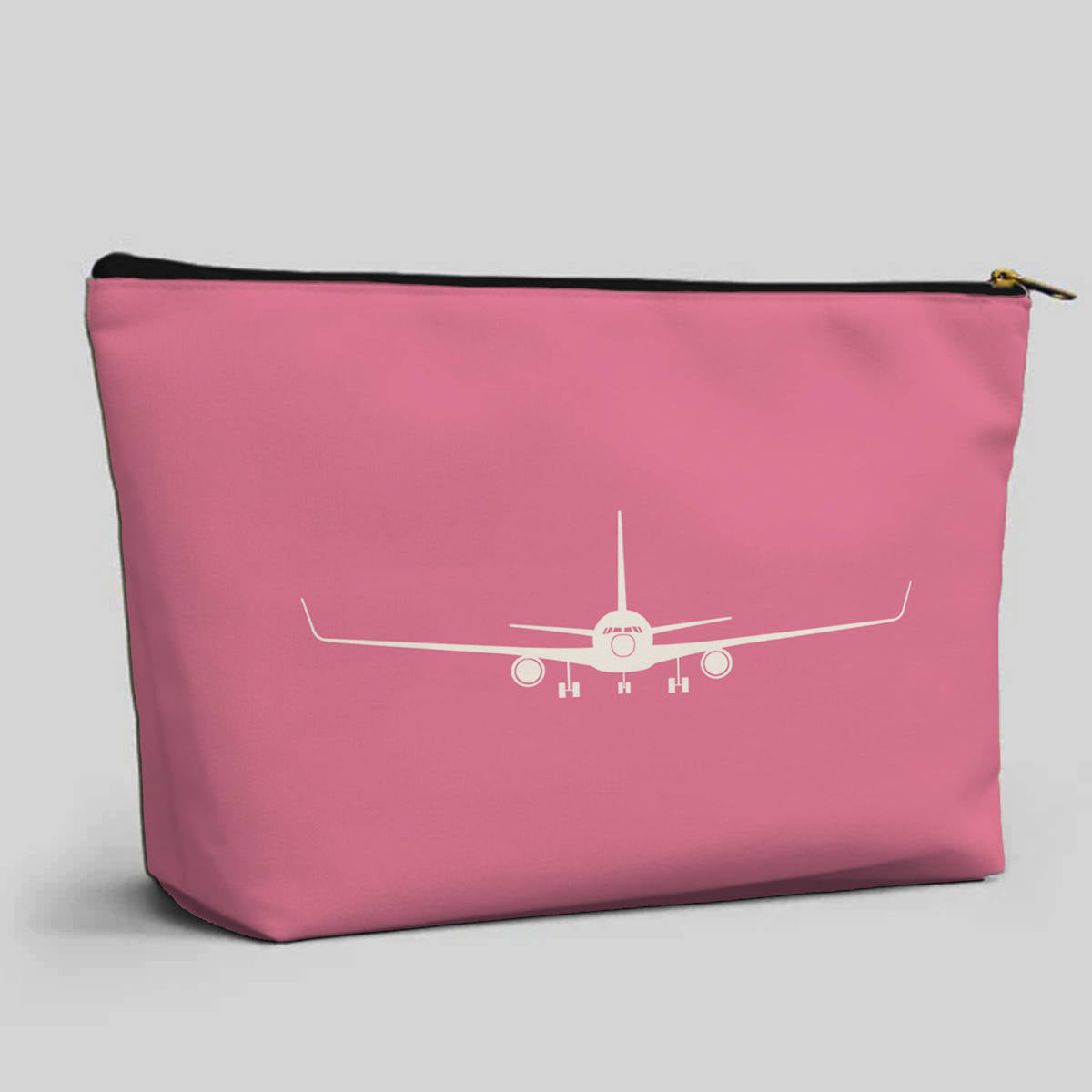 Boeing 767 Silhouette Designed Zipper Pouch