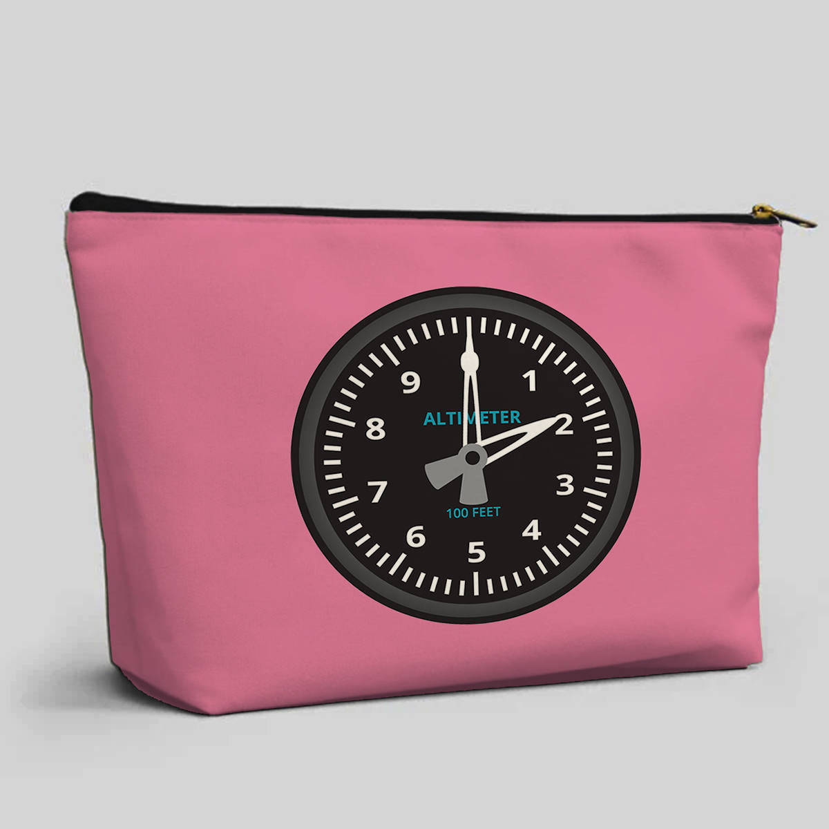 Airplane Instruments (Altimeter) Designed Zipper Pouch