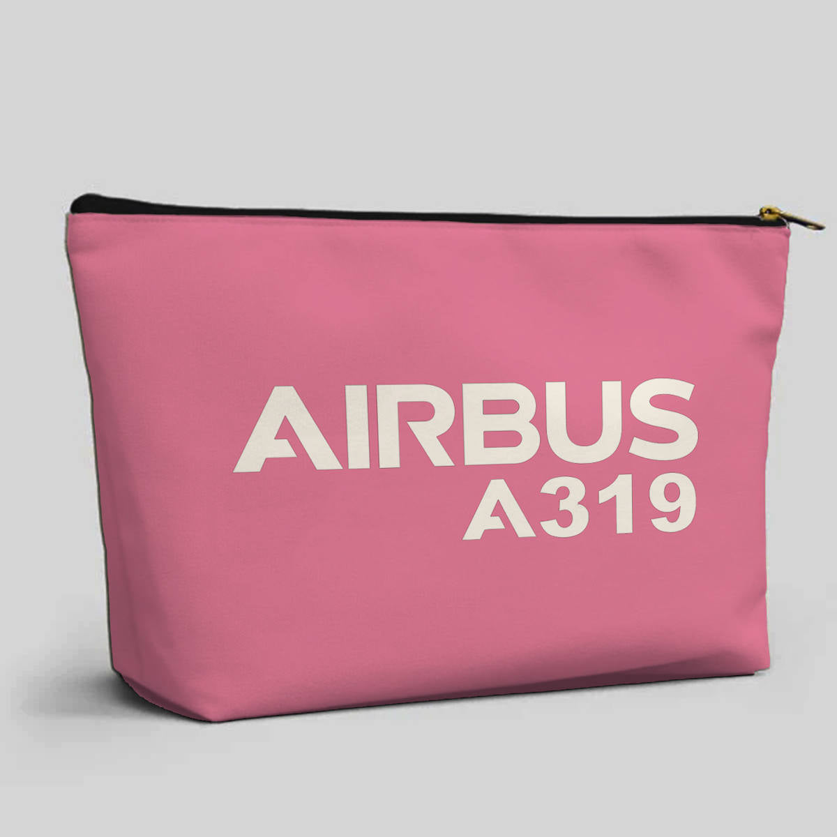 Airbus A319 & Text Designed Zipper Pouch