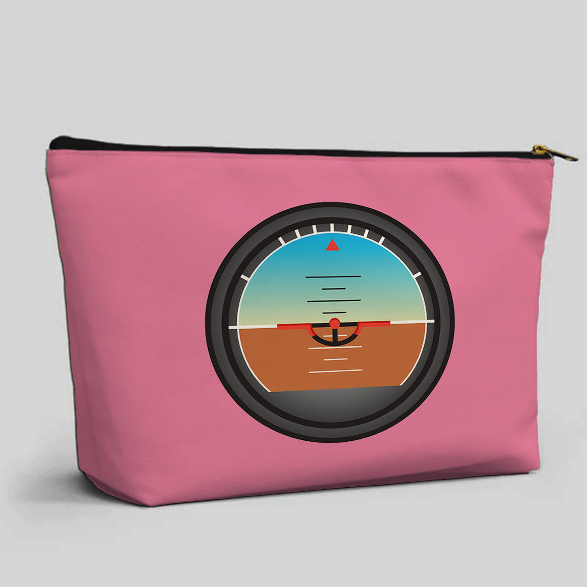 Airplane Instruments (Gyro Horizon) Designed Zipper Pouch