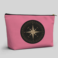 Thumbnail for Black Vintage Style Compass Designed Zipper Pouch