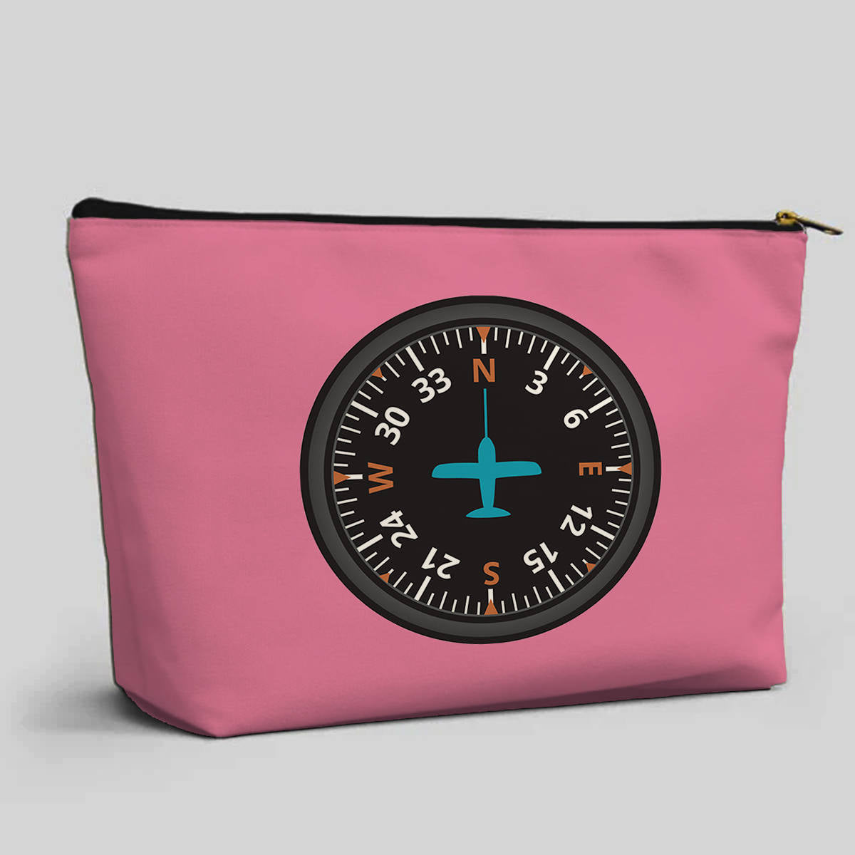 Airplane Instruments (Heading) Designed Zipper Pouch