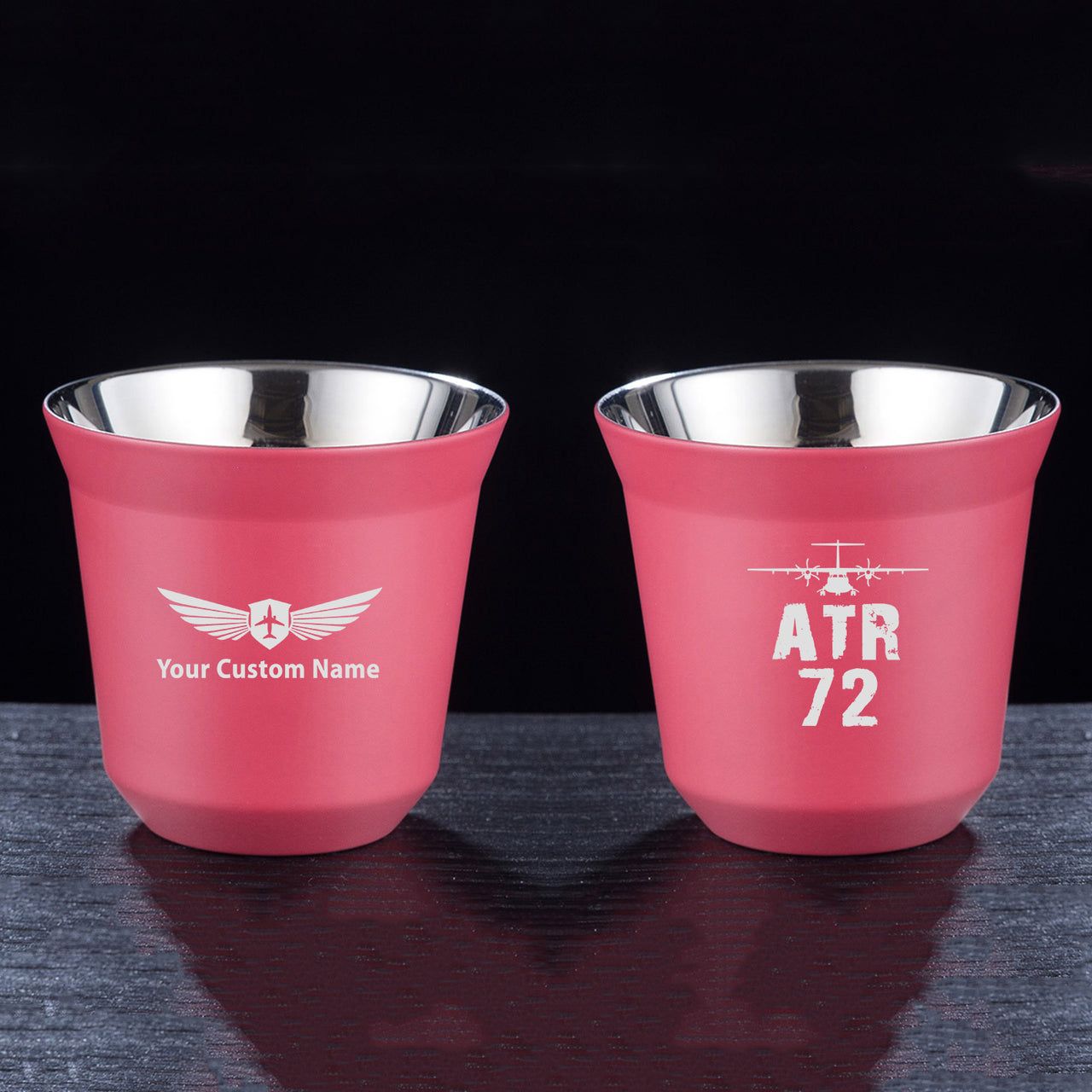 ATR-72 & Plane Designed Double Wall Stainless Steel Coffee Mugs