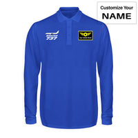 Thumbnail for The Boeing 737 Designed Long Sleeve Polo T-Shirts