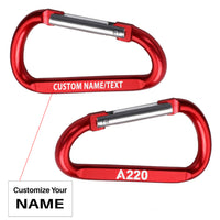 Thumbnail for A220 Flat Text Designed Aluminum Alloy Carabiner Key chains