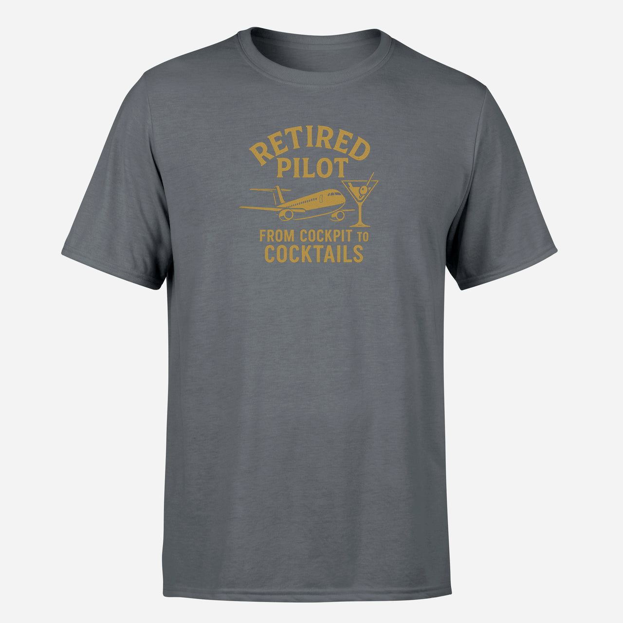 Retired Pilot & Coctails Design Super Quality T-Shirts